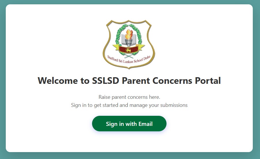 SSLSD-PA-TEST Parents Concern Portal